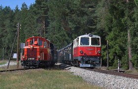 Die Dieselloks 2091 und 2095 unterwegs im Waldviertel, © NÖVOG/knipserl.at